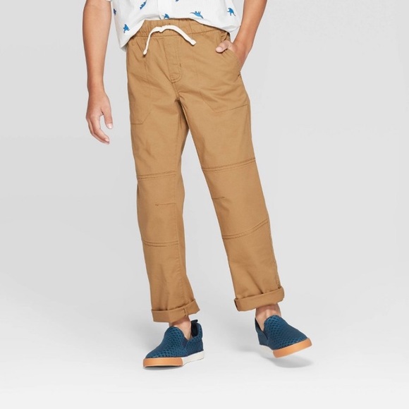 Cat & Jack Boys Tan Joggers - Picture 4 of 5